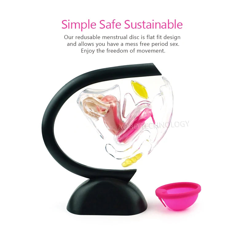 Medical Silicone Menstrual Disc With String Menstrual Cup Period Menstrual Collector Menstruation Disk Women Health Care Hygiene