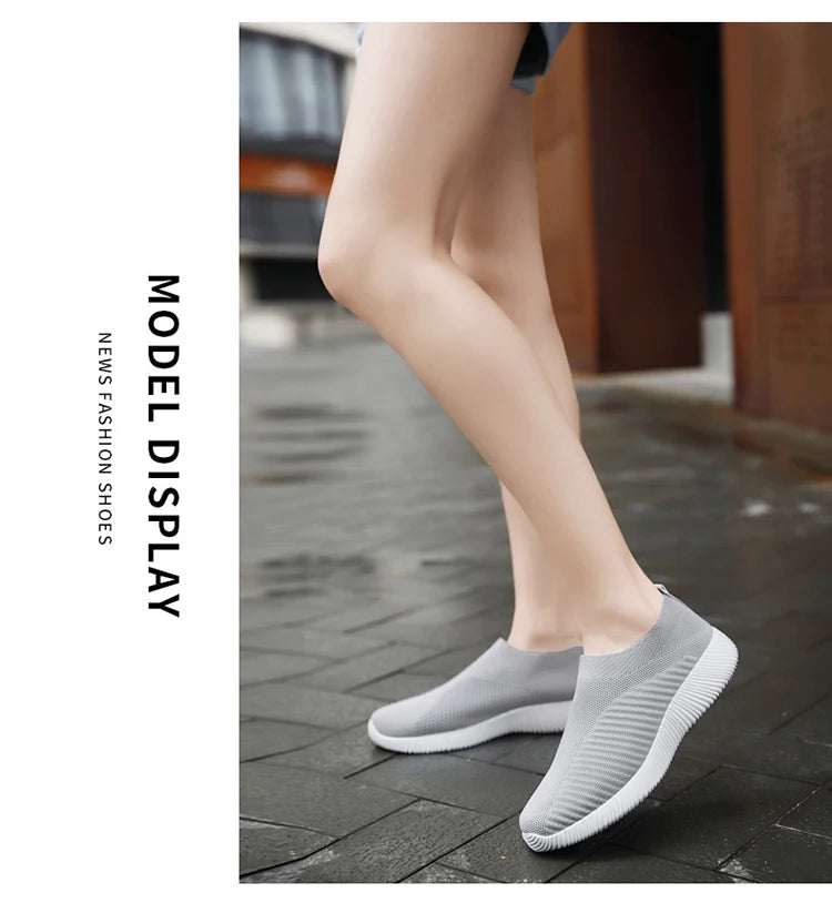 Women’s Slip-On Vulcanized Sneakers Lightweight Flats