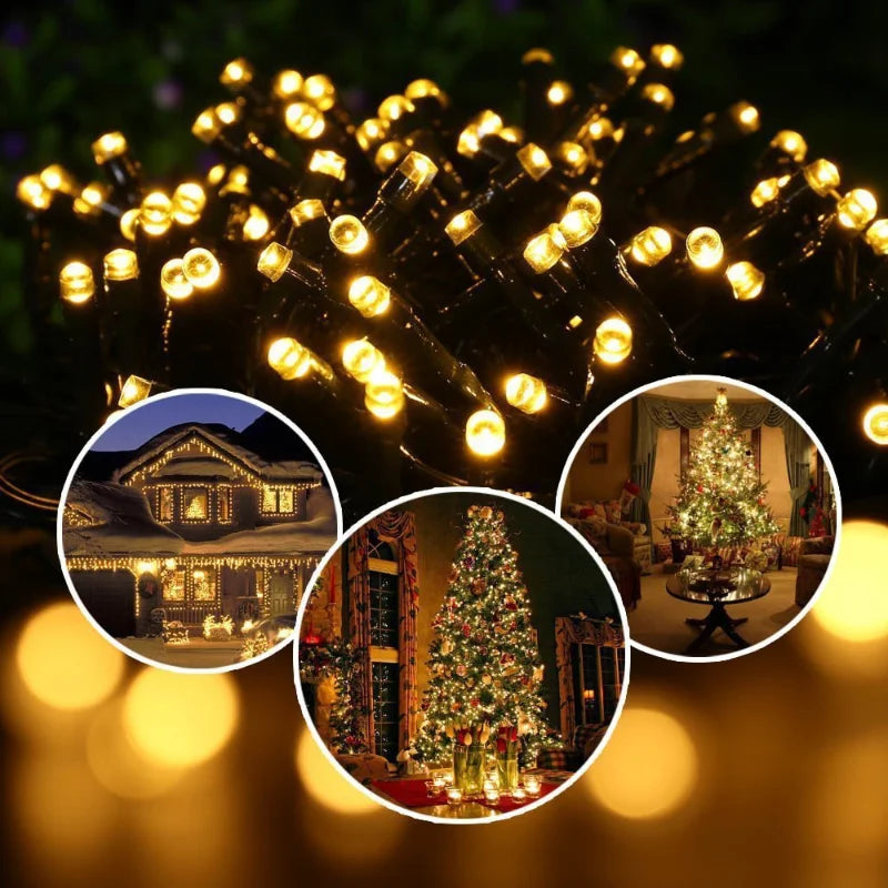 Solar String Fairy Light LED Waterproof Outdoor 5M/12M/22M Garland Street Lamp Festoon Christmas Party For Garden Decor