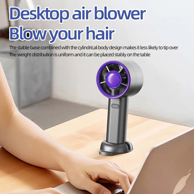 Mini Handheld USB Fast Charging Silent High-Speed Air Cooling Portable Fan Personal for Travel Outdoor Activities