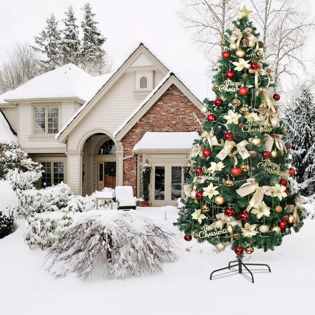 5FT Artificial Christmas Tree with Iron Base Christmas Holiday Pencil Tree with Thick Branch Tips Winter Party Christmas Decor