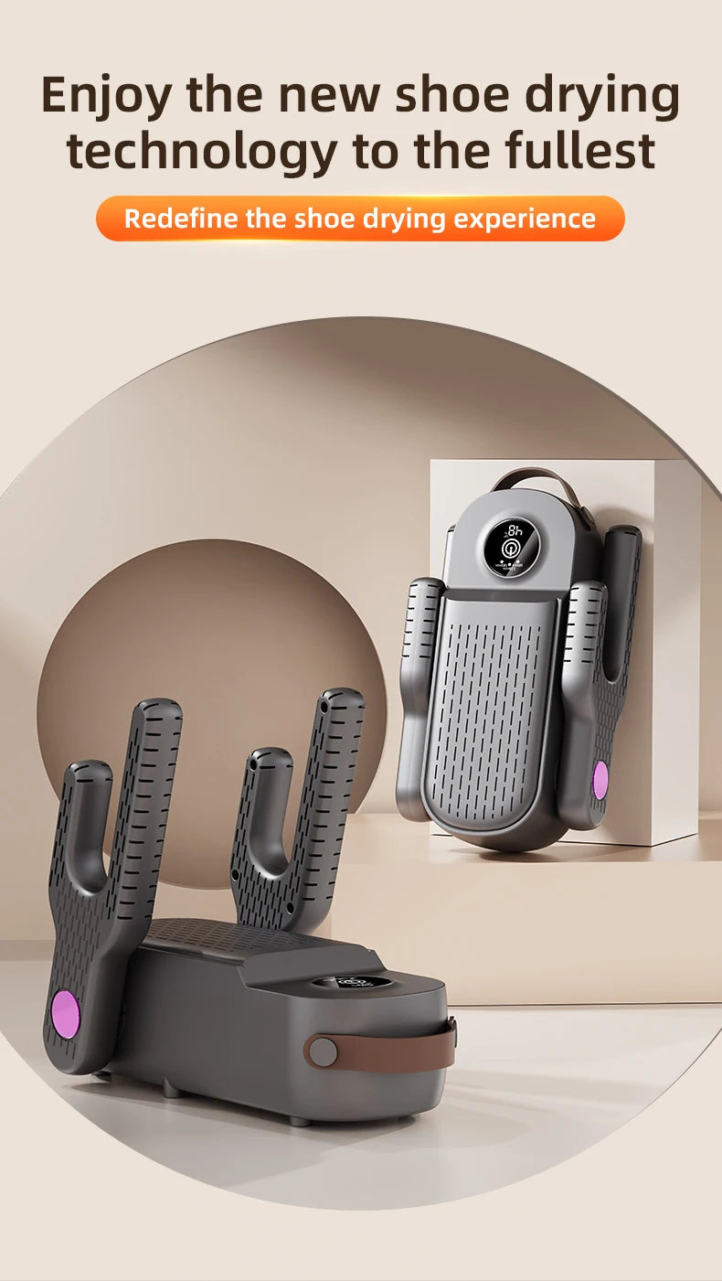 Shoe Dryer Boot Warmer UV Sterilizer Fast Drying Deodorizer Intelligent Timer for Boots Sneakers Home Use Portable Electric