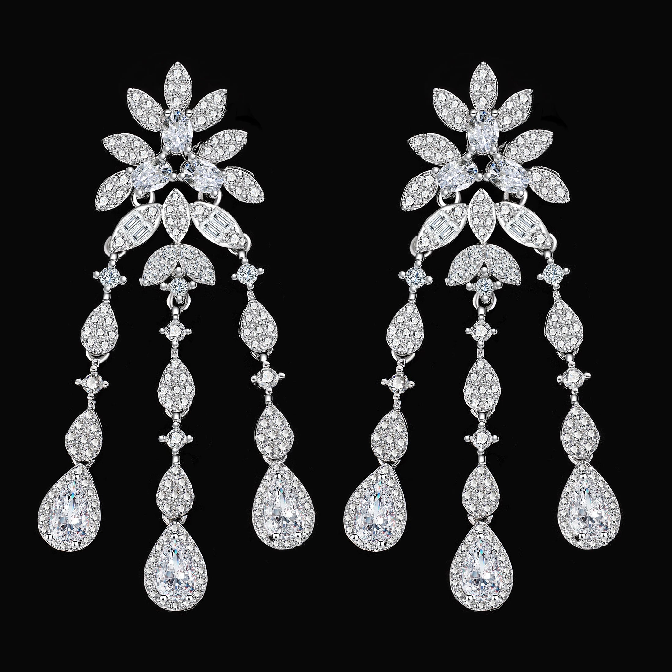 2024 Hot Sale 4 Pieces Super Luxury Cubic Zirconia Bridal Jewelry Set Nigeria Dubai Jewelry Set Bridal Accessories