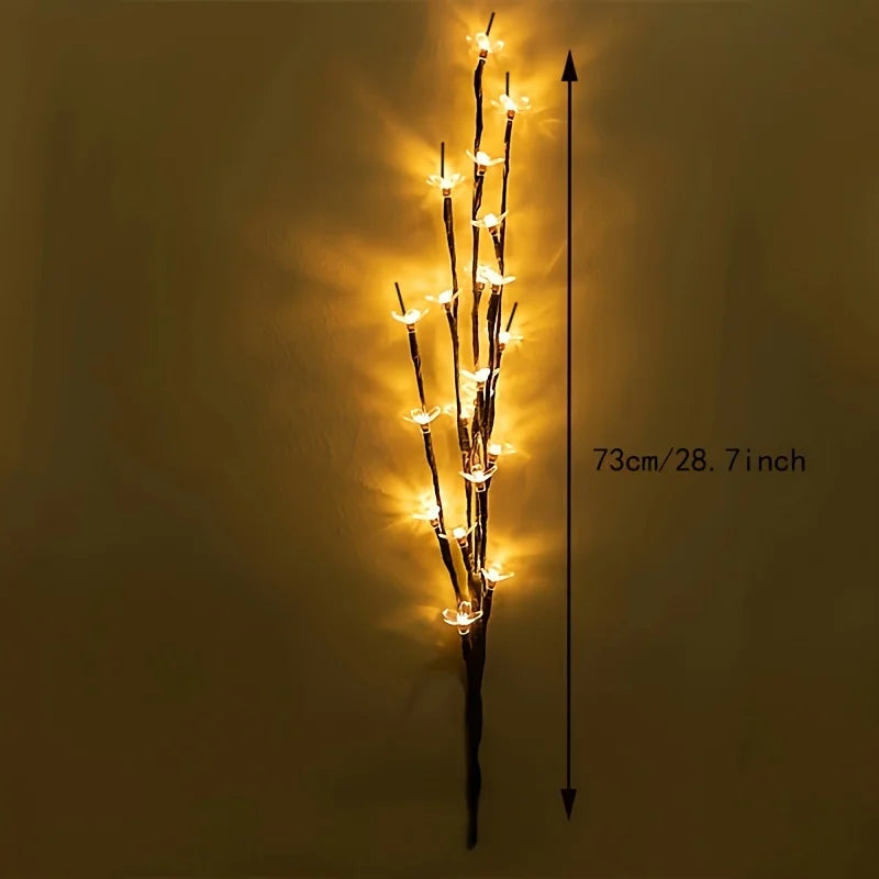 Cherry Blossom Tree Light Warm White LED Landscape Decoration for Home Garden Wedding Christmas Festival Party (Without battery)