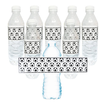 10/20/30Pcs Sports Soccer Water Bottle Labels Personalized Kids Party Stickers Birthday Party Decoration For Kids