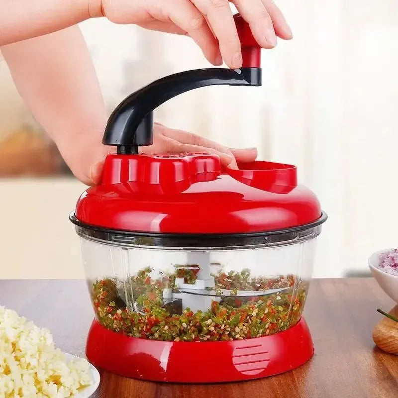 Manual Multifunctional Food Processor Chili Garlic Slicer Vegetable Fruit Chop up Machine for Kitchen
