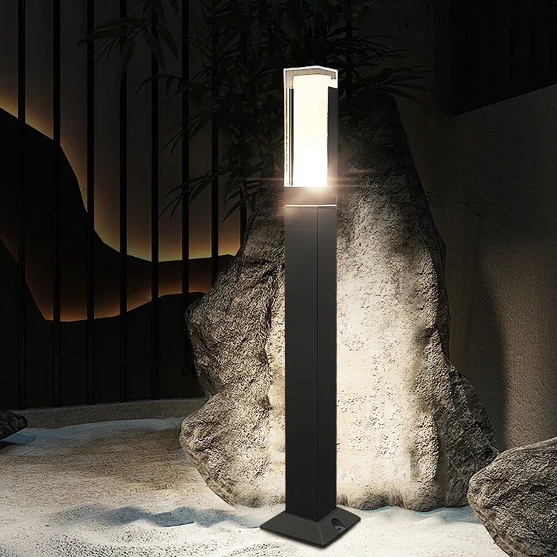 Waterproof LED Garden Lawn Lamp Modern Aluminum Pillar Light for Outdoor Courtyard Villa Landscape Bollard Lighting New Style