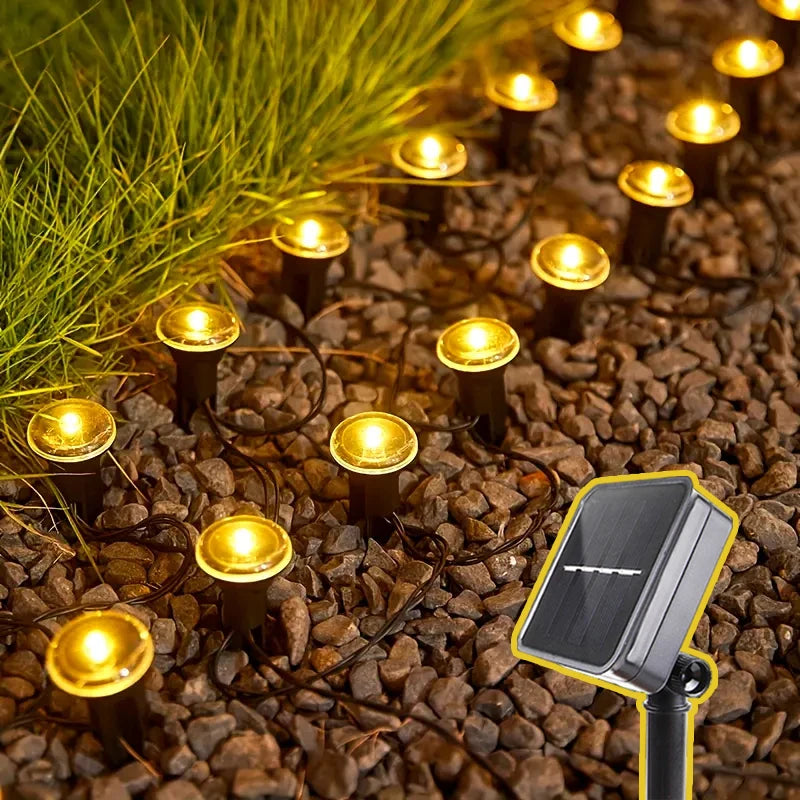 LED Solar Lights 8 Modes Outdoor Solar Garden Lights Waterproof Lawn Pilot Lamps for Trails Camping Yards Decorative Lighting