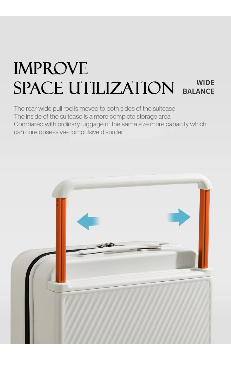 PC Hardside Travel Suitcase with Wide Handle & TSA Lock