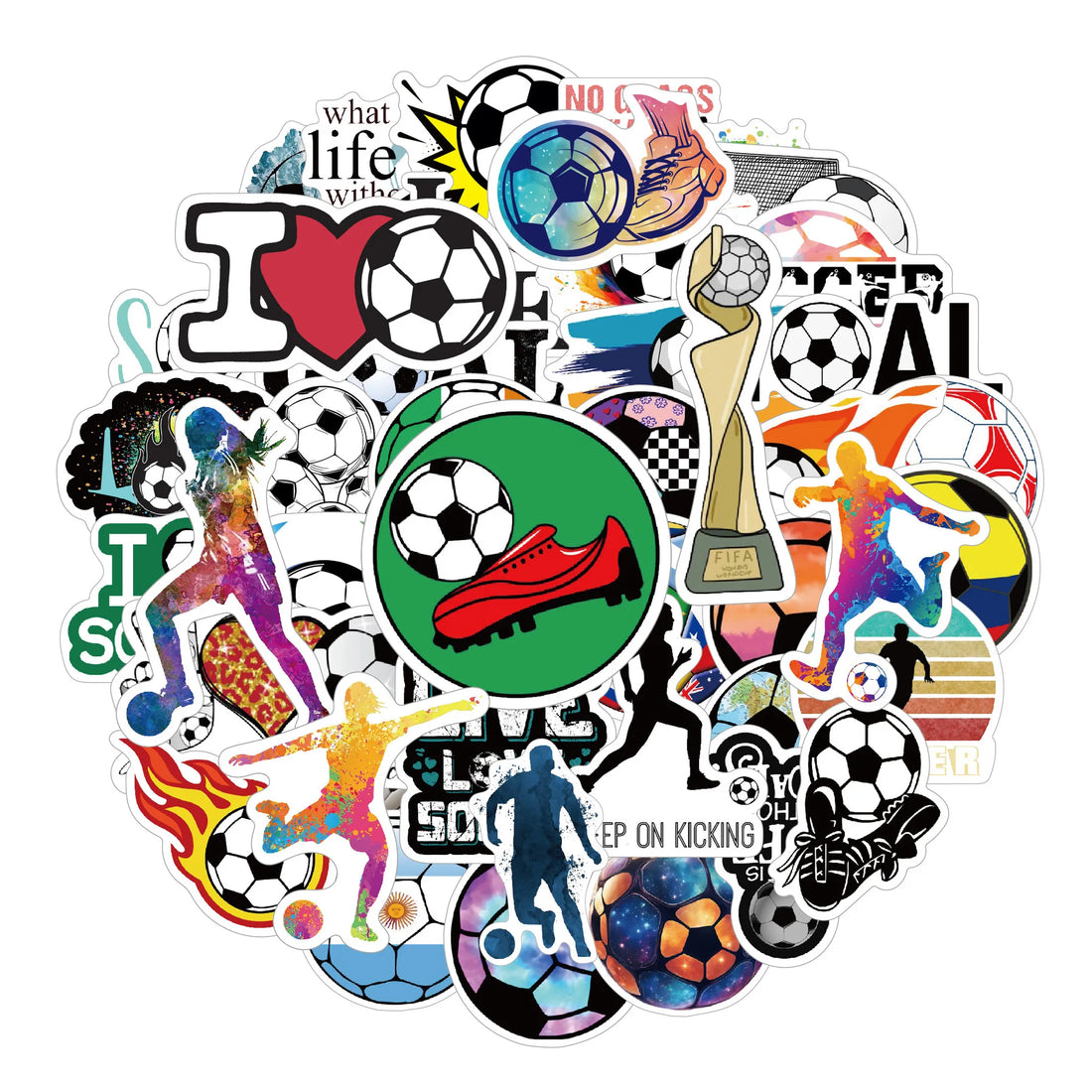 10/50PCS Football Sports Stickers Cartoon Waterproof Personality Creative Doodle Decoration Toys Gift Decoration Suitcase Desk