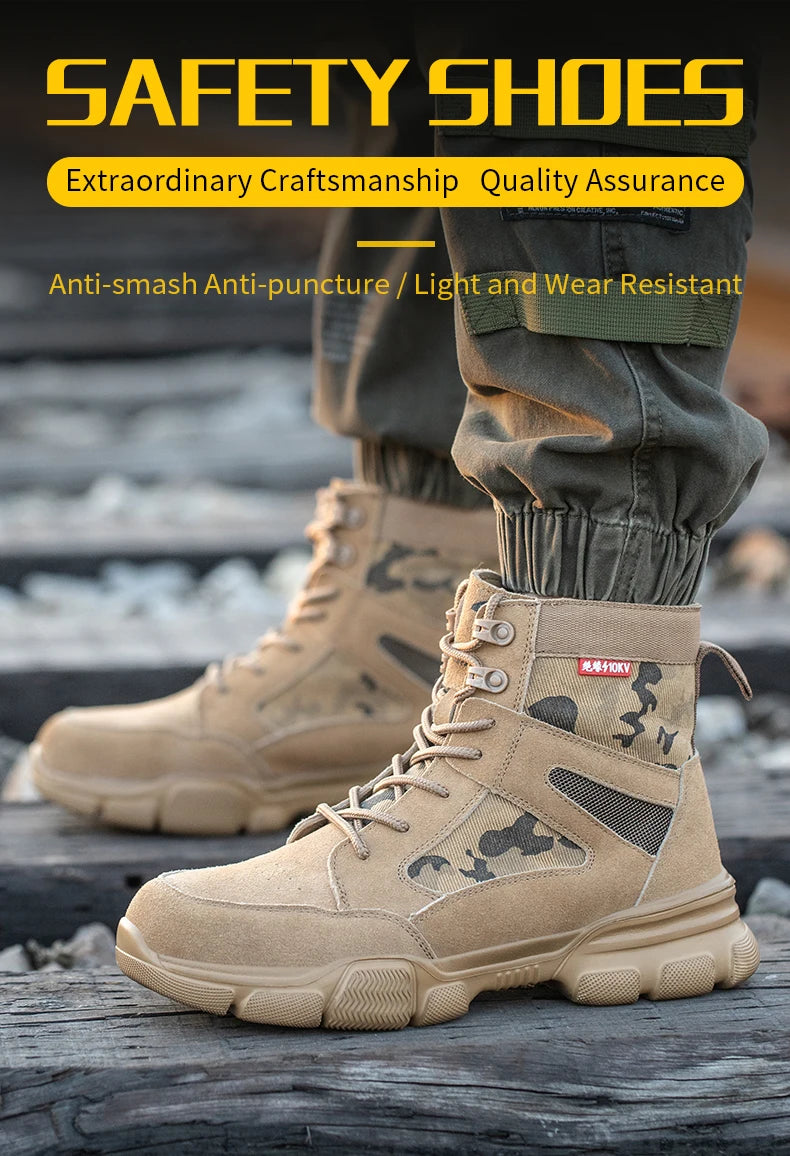 Men’s Steel Toe Safety Sneakers – Puncture-Proof Work Shoes