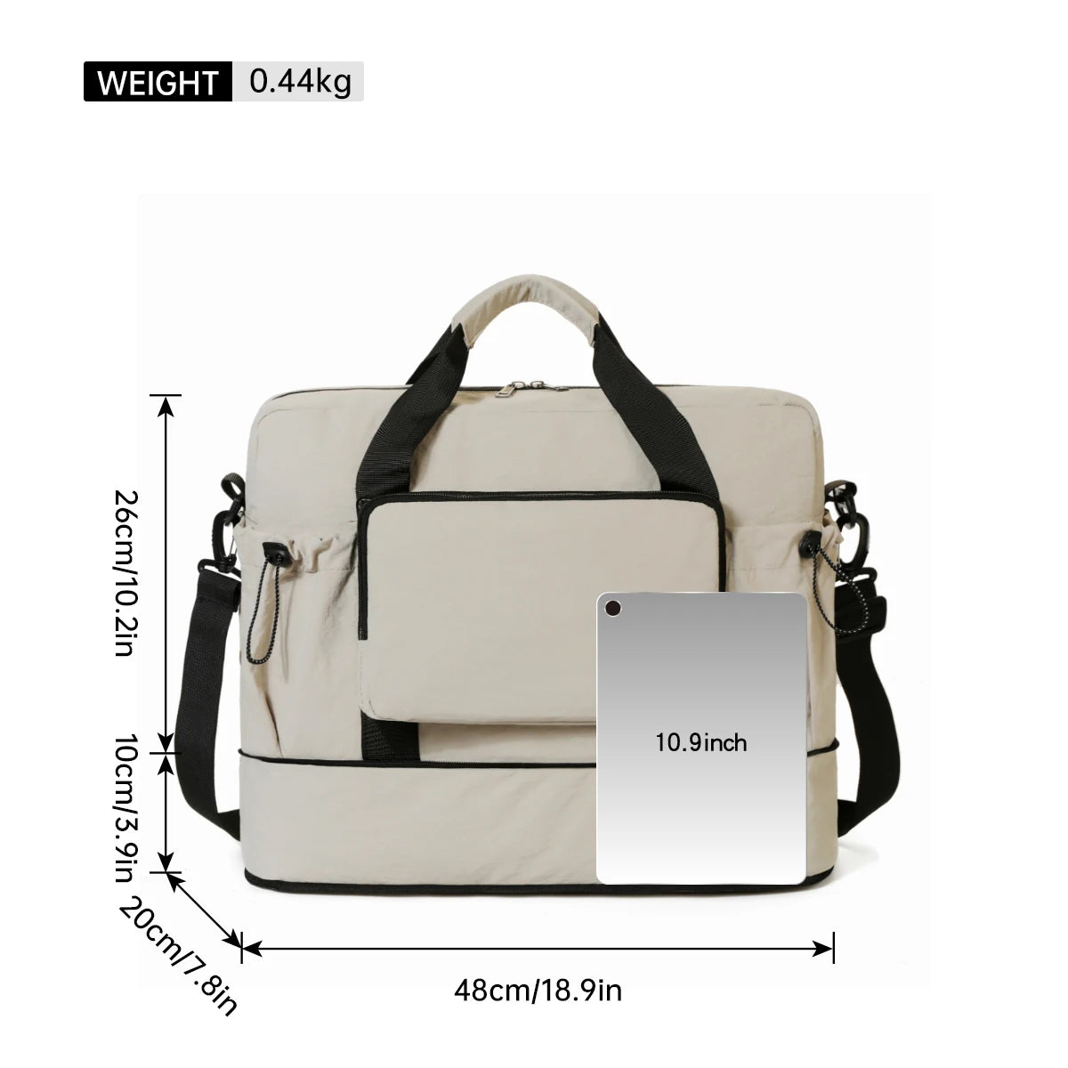 Large Travel Duffle Bag with Trolley Sleeve