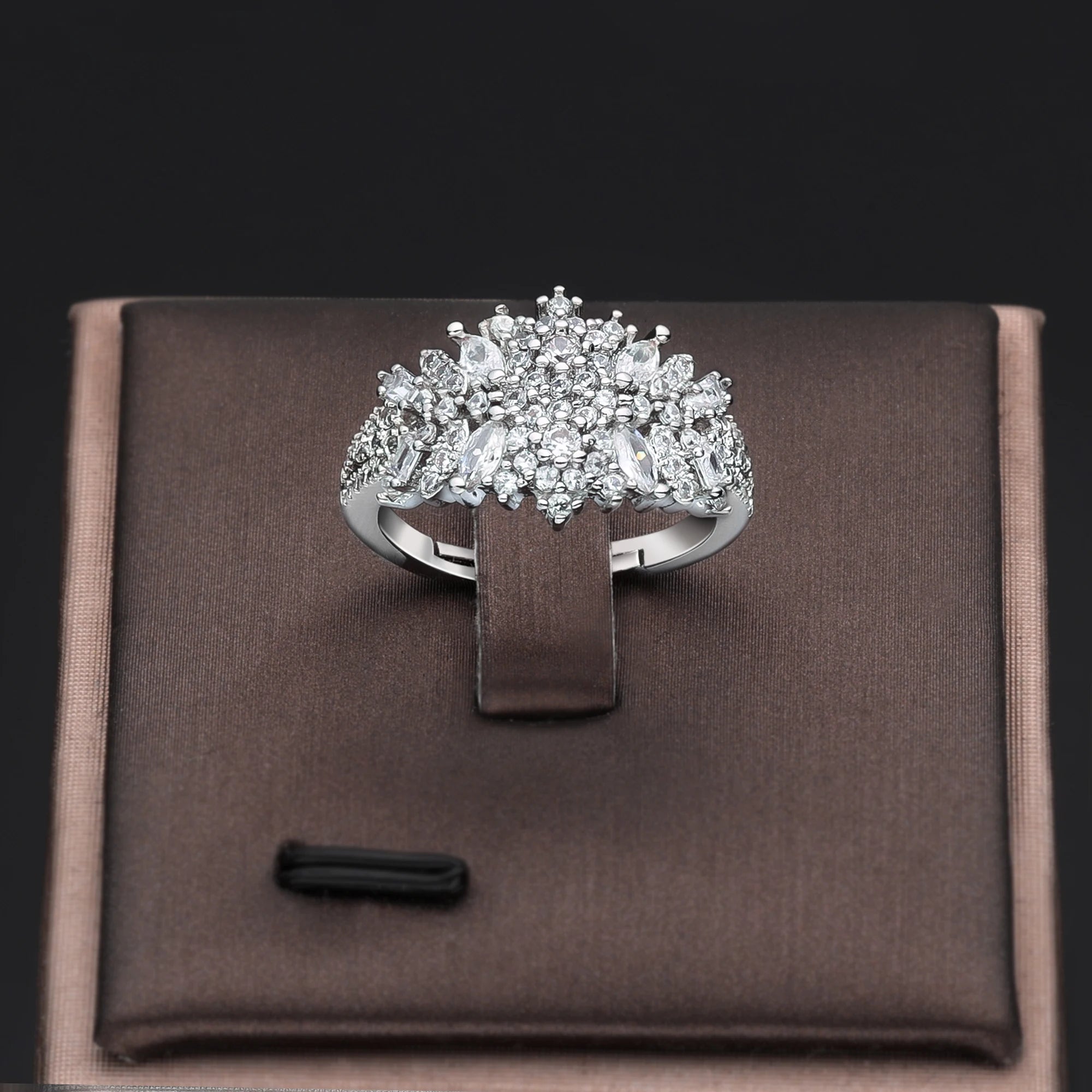 Classic CZ Crystal 4-piece Full Necklace Set Luxury Dubai Nigeria Bridal Jewelry Set For Wedding Evening