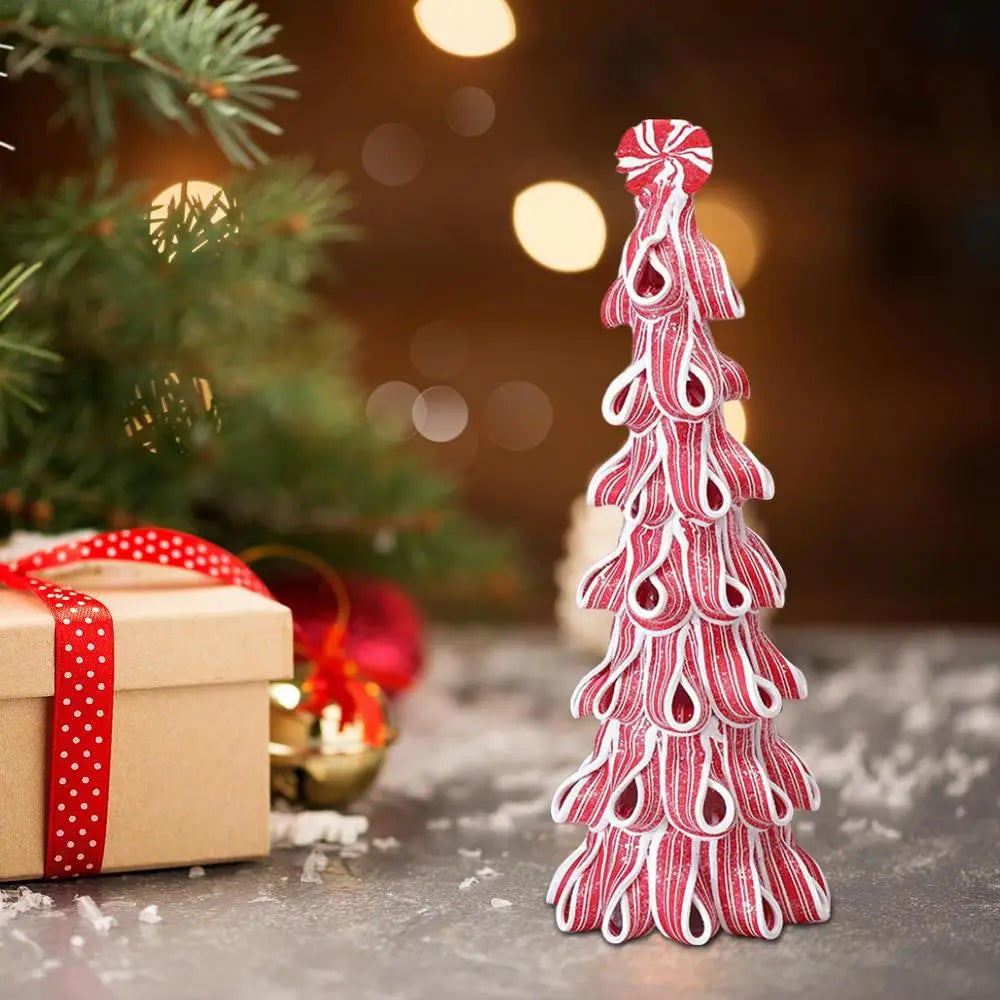 Mini Christmas Tree Decorative Miniature Christmas Tree Candy Cake Shaped Artificial Christmas Tree For Home Tabletop Decor