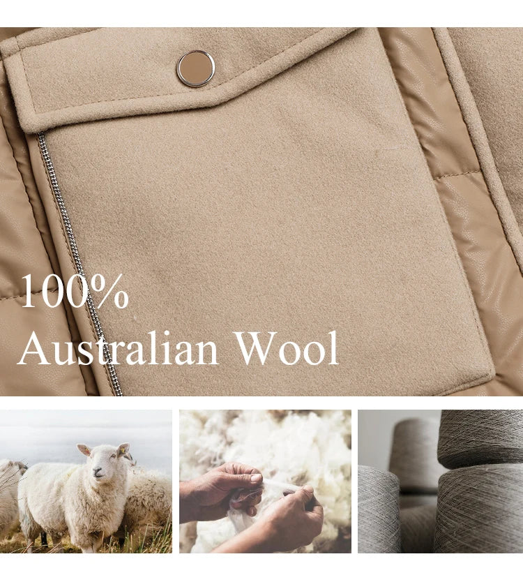 K1050W Women's Luxury Winter Coat High-Quality Long Thick Hooded Jacket for Ladies