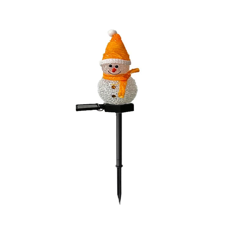 LED Christmas Solar Garden Decoration Light Solar Powered Snowman Lawn Light Outdoor Away Courtyard Terraces Decorative Lamp