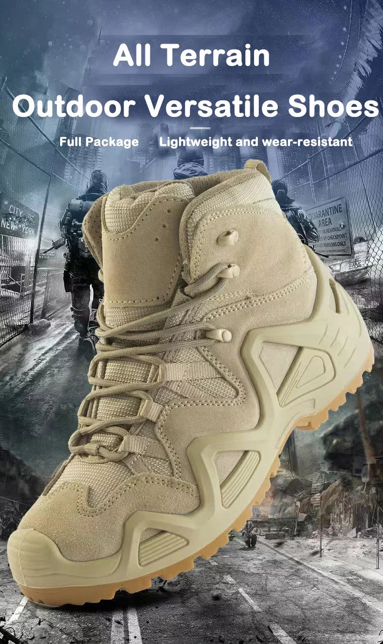 Men’s Waterproof Tactical Combat Boots – Outdoor Hiking & Work