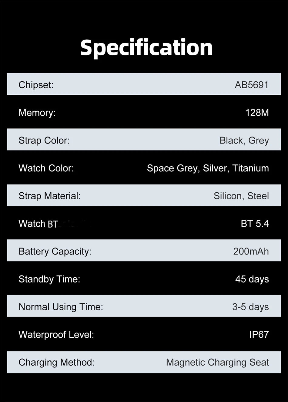 AMOLED GPS Smartwatch with BT Call & Heart Rate
