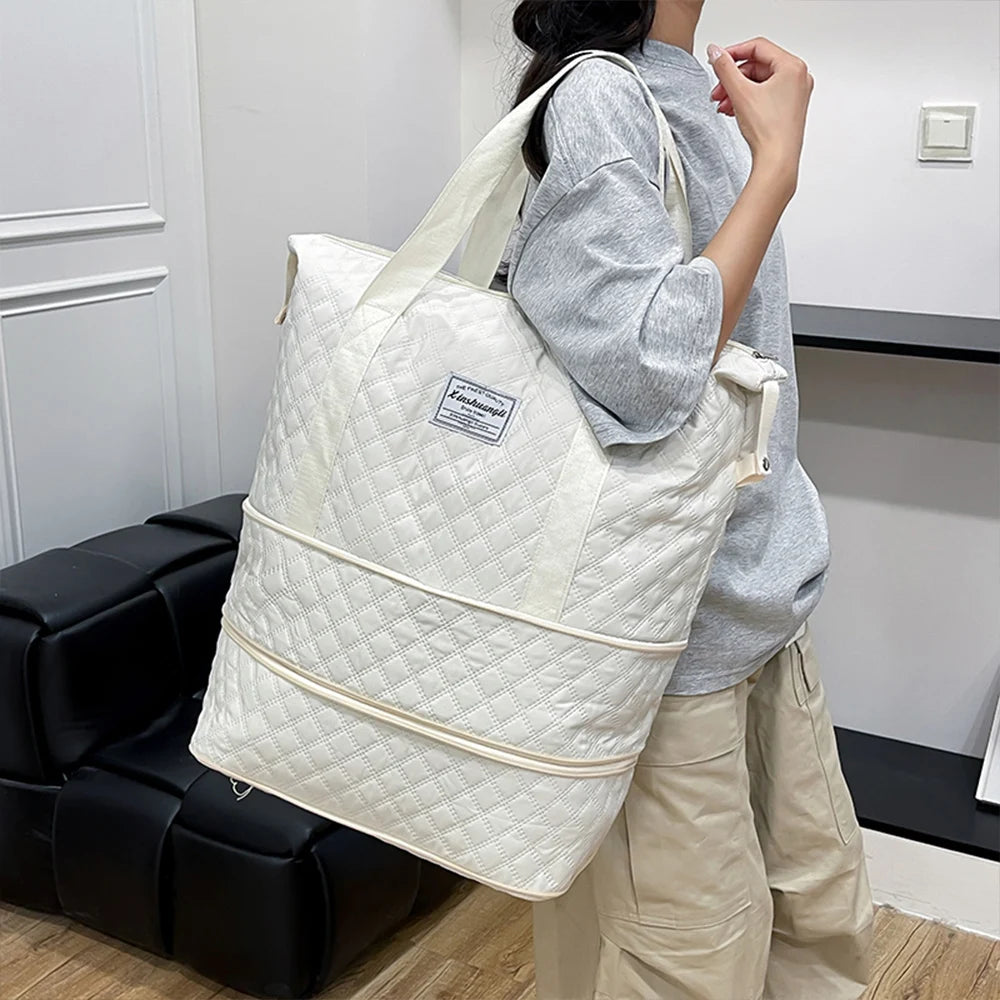 Travel Bag, Handheld Travel Bag, Large Capacity Expandable Fitness Bag, Outdoor Travel Luggage Bag, Storage Bag