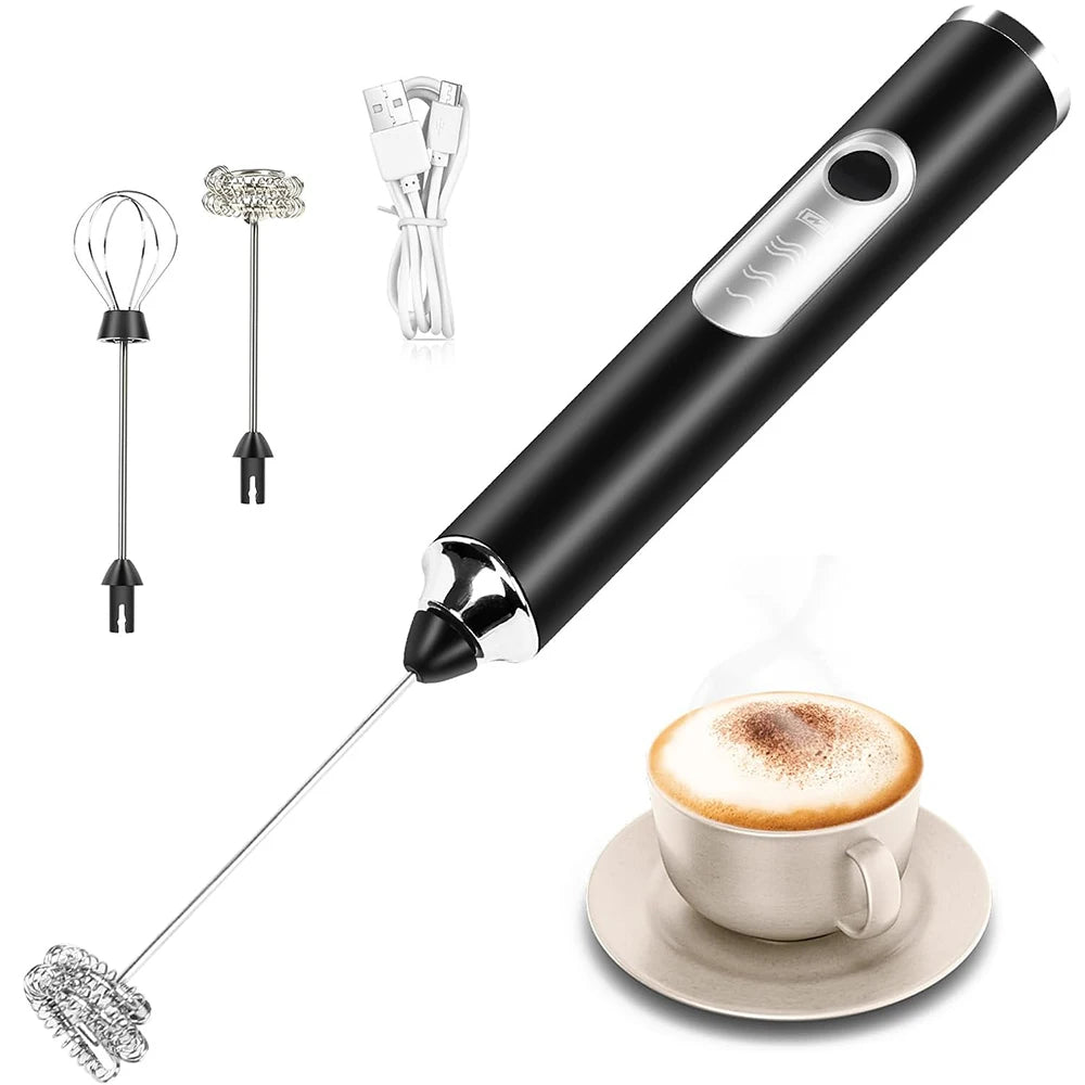 Coffee Milk Frother Handheld Milk Foamer Blenders For Kitchen Egg Blender Electric Whisk Drink Mixer For Matcha Cappuccino