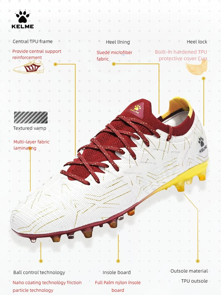 KELME Men’s Soccer Cleats – Professional AG Training Shoes