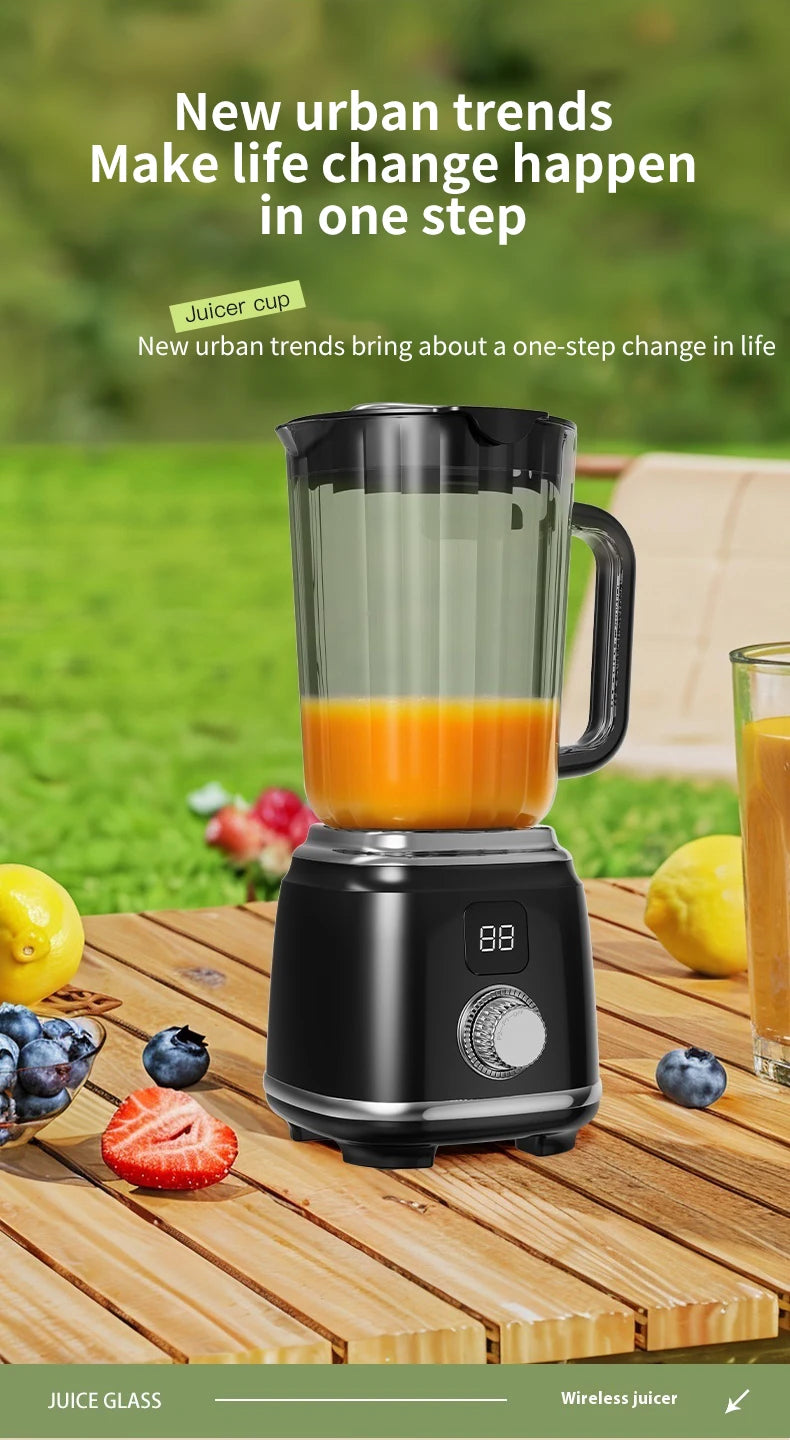 Portable Rechargeable Juicer Blender USB 2 in 1 Fruit Juice Extractor Quiet Operation for Travel Outdoor Baby Food Smoothie