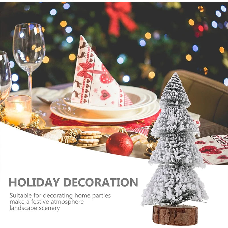 15-30cm Christmas Decoration Xmas Tree Small Cedar Pine for Home Room Decor Party New Year 2024 Navidad Ornaments Accessories