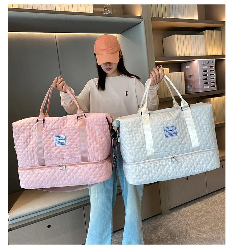 Lightweight Luggage Bag, Large Capacity Travel Duffle Bag Gym Tote Bags, Shoulder Weekender Overnight Bag