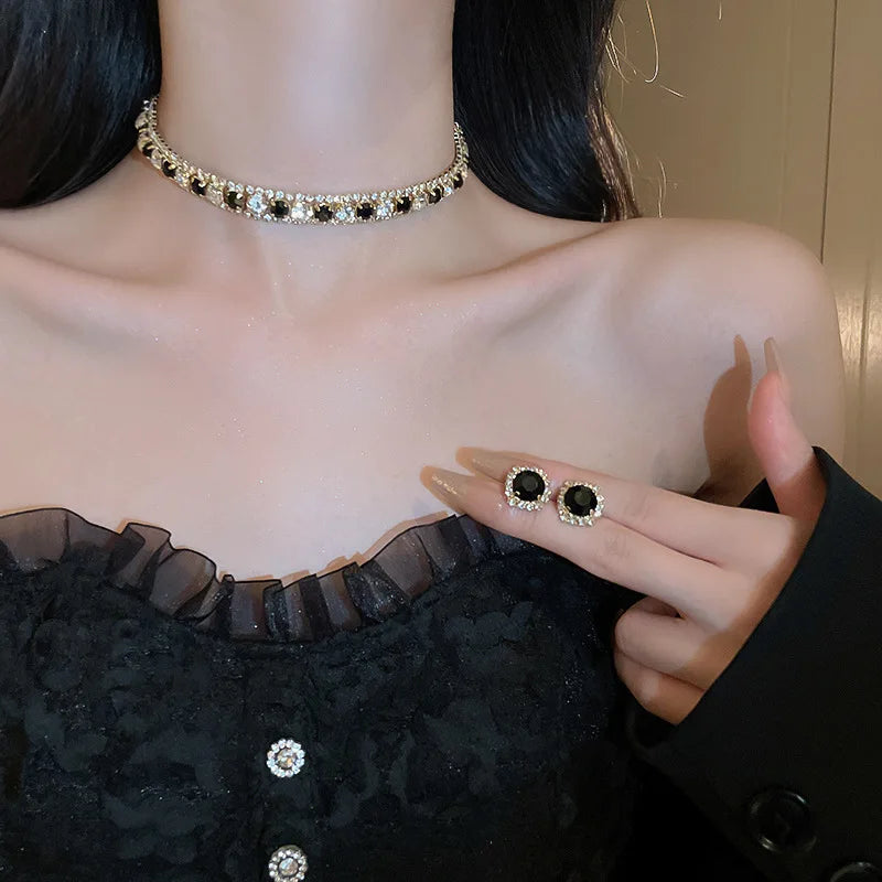 Luxury Crystal Necklace & Earrings Set