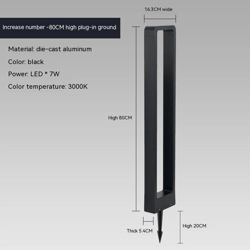 LED10W Lighting Lawn Lamp Outdoor Waterproof IP65 Aluminum Alloy Chinese-Style Arch Shape Park Villa Garden Landscape Decoration