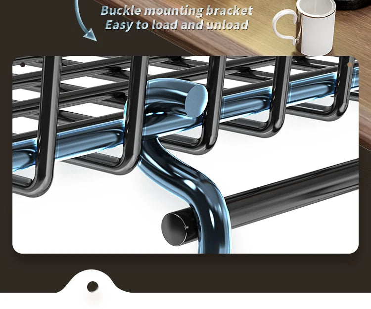 fruit basket vegetable basket,Metal storage basket with hook and wooden handle,Stackable and removable kitchen storage rack