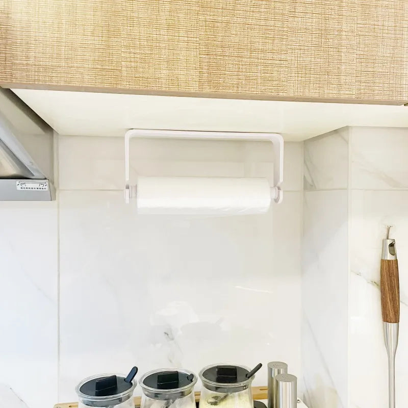 Kitchen Paper Towel Holder Adhesive Tissue Hanger Toilet Roll Paper Dispenser Cabinet Storage Napkin Rack Bathroom Accessories