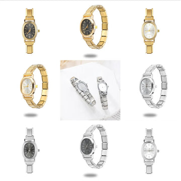 Men Women Stainless Steel Simple Watch Fit 9mm Bracelet For Student Friend Wife Birthday DIY Fashion Jewelry Gifts Dropshipping