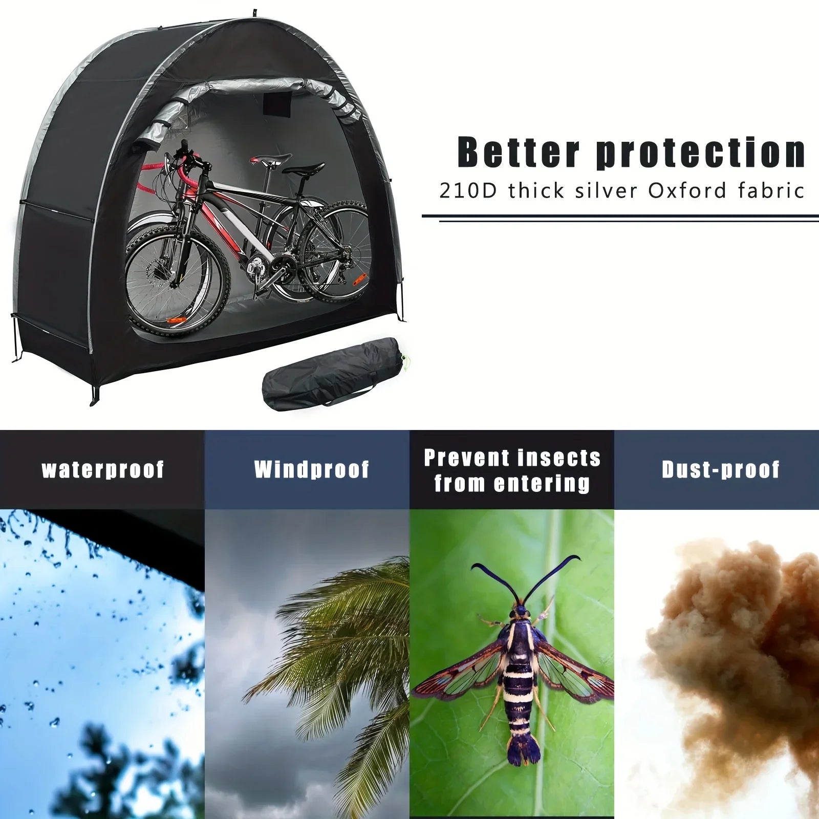 Waterproof Bike Storage Tent for 2–4 Bikes