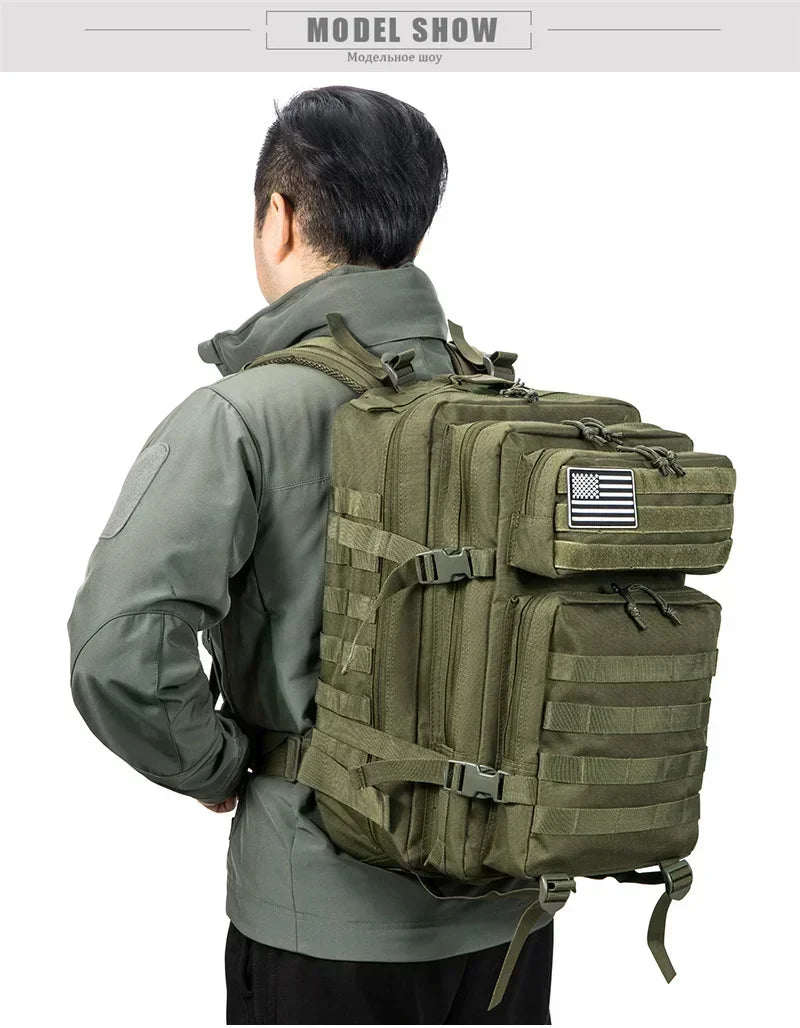 45L Tactical Backpack for Hiking & Outdoor Gear
