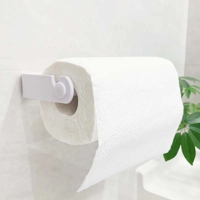Kitchen Paper Towel Holder Adhesive Tissue Hanger Toilet Roll Paper Dispenser Cabinet Storage Napkin Rack Bathroom Accessories