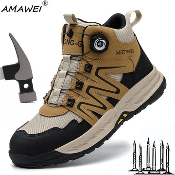 Men’s Steel Toe Safety Boots – Waterproof Anti-Smash Work Shoes
