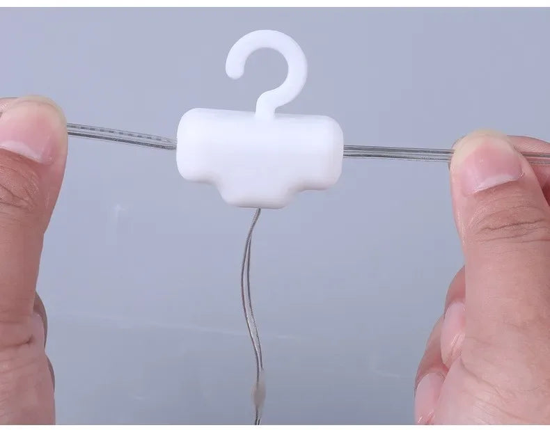 Christmas Lights String Star Santa Claus Curtain Light USB Plug Holiday Party Garland Lamp For Home Bedroom Window Decoration