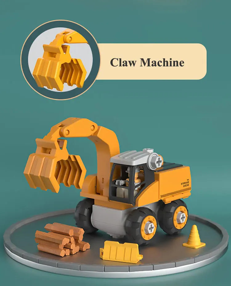 Kids Engineering Vehicle Electric Drill Tool Toys Match Children Educational Assembled Sets Tools For Boys Nut Building Gift