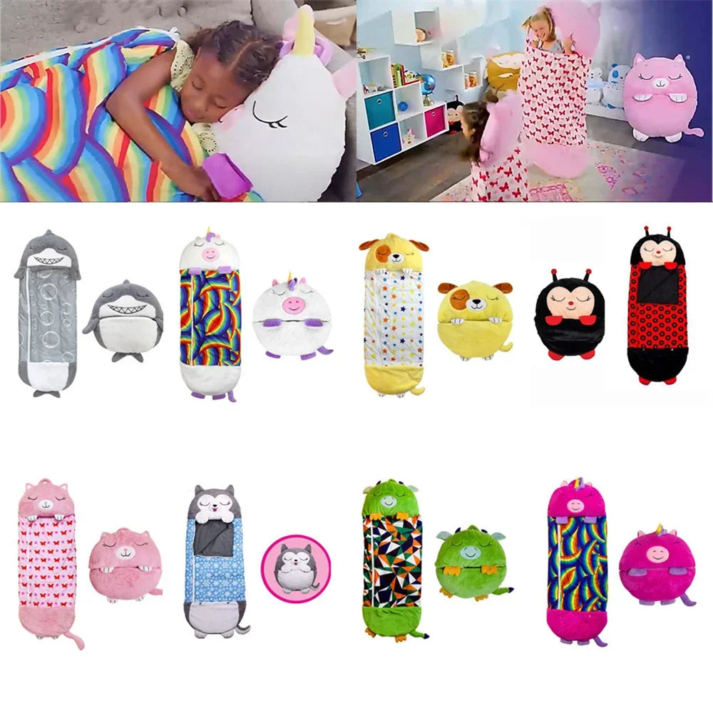 Kids Animal Sleeping Bag Plush Pillow Sleep Sack